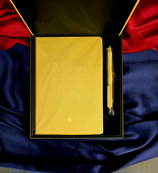 Luxor yellow Diary with Pen
